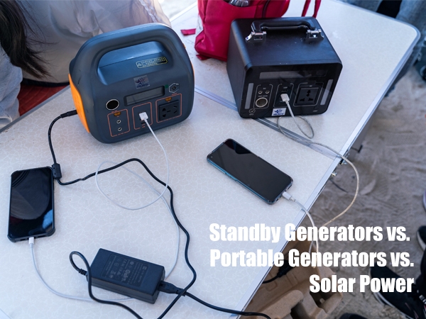 Standby Generators vs. Portable Generators vs. Solar Power
